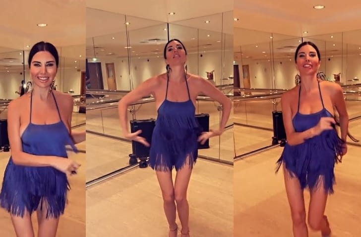لاميتا فرنجية ببدلة رقص وحركات مثيرة على أغنية لاتينية.. وممثل تركي: "كم بيت خربتي؟"!(فيديو) watanserb.com