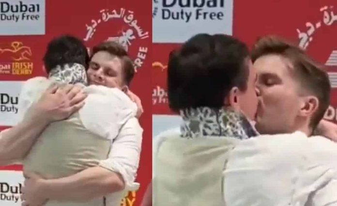 مثلي جنسي يستقبل صديقه في مطار دبي watanserb.com