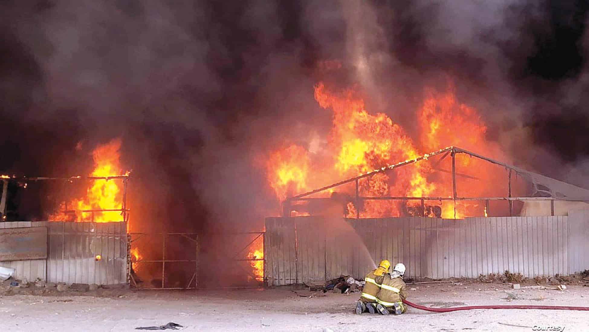 حريق سوق الخيام watanserb.com