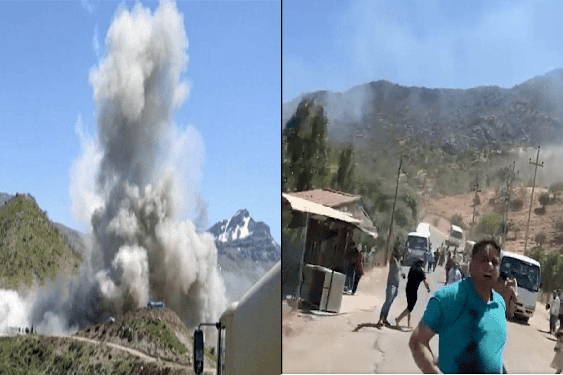 لحظة القصف التركي للمصطافين watanserb.com