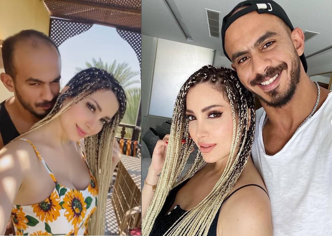 نسرين طافش وزوجها شريف شرقاوي watanserb.com