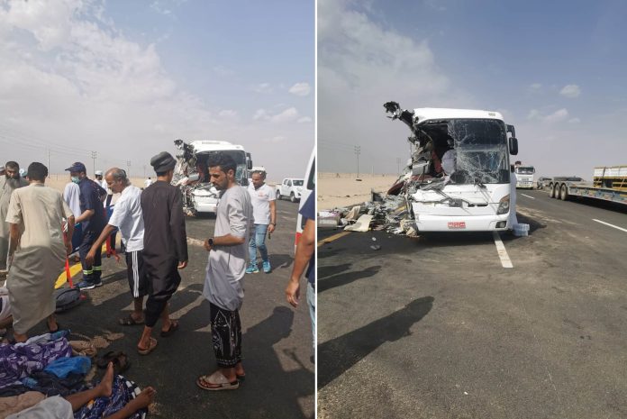 حادث حافلة المعتمرين العمانيين watanserb.com