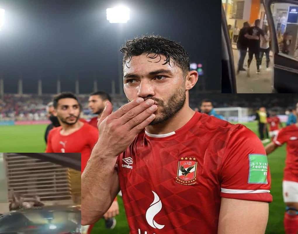 ياسر إبراهيم يعتدي بالضرب المبرح على مشجع في الشارع watanserb.com