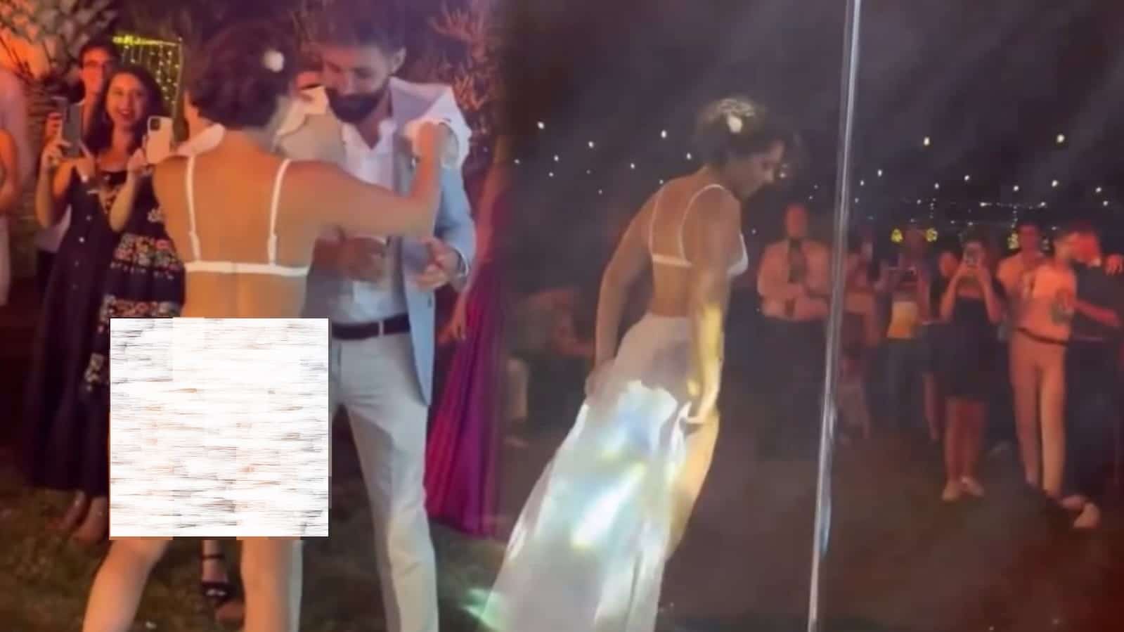 عروس البكيني تثير الغضب في تونس بعدما خلعت فستانها ورقصت على العمود أمام الحضور! (فيديو) watanserb.com