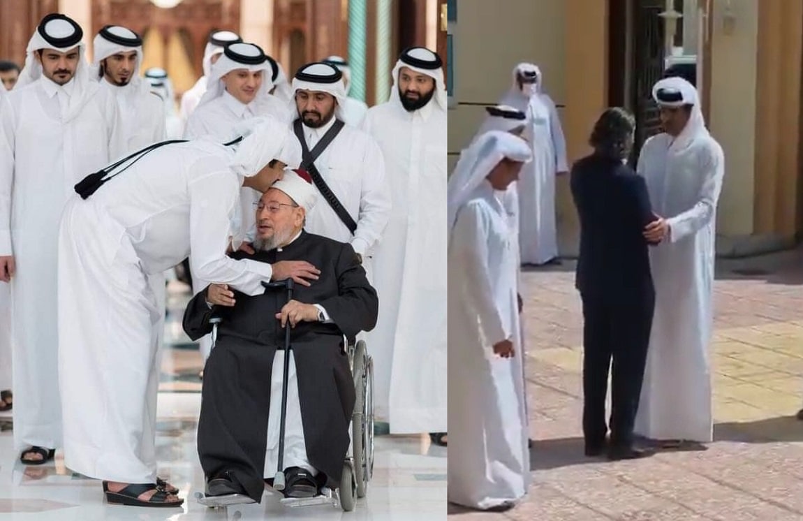 أمير قطر يعزي في وفاة الشيخ يوسف القرضاوي watanserb.com