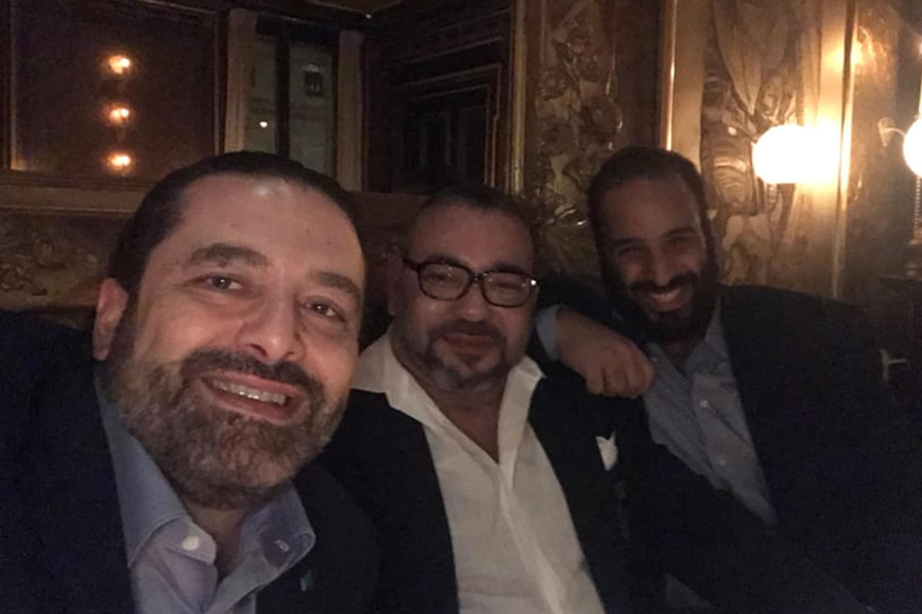 سعد الحريري و محمد بن سلمان وملك المغرب watanserb.com