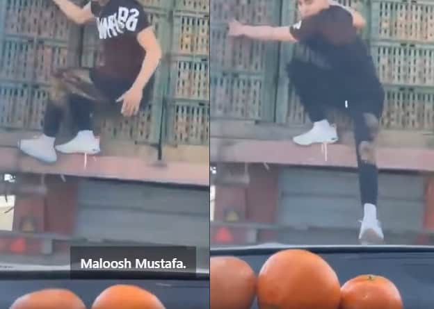 مغربي يخاطر بحياته watanserb.com