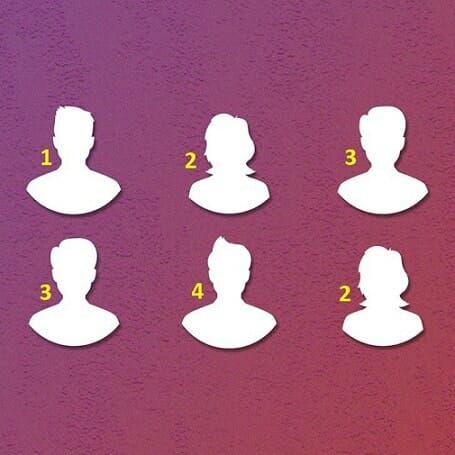 هناك 4 أفراد مختلفين من العائلة حيث يوجد صورتان ظلية تم تكرارها