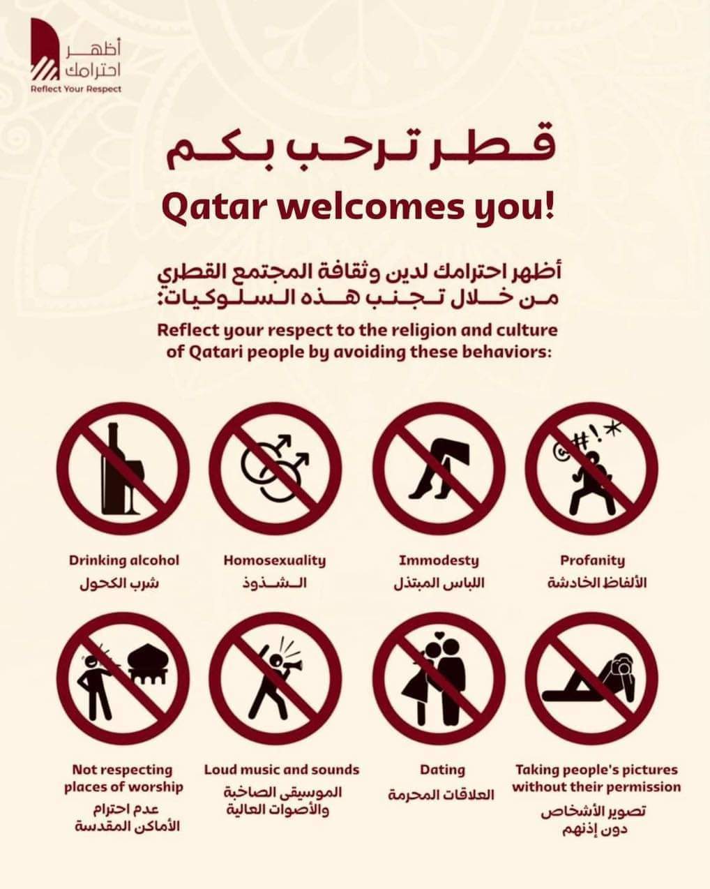 حقيقة تعليمات قطر ترحب بكم المتداول