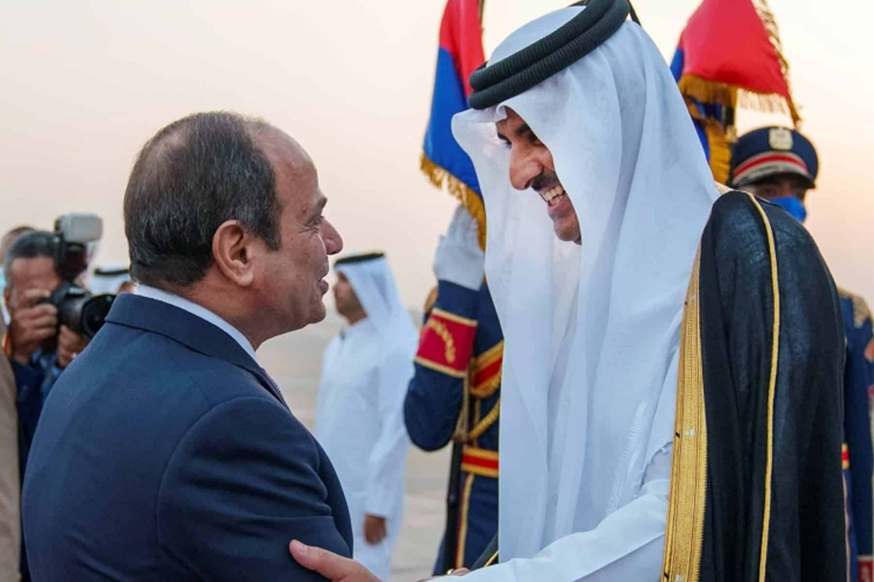 السيسي و أمير قطر watanserb.com