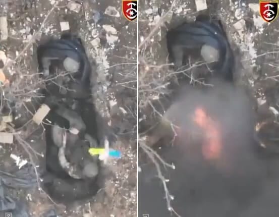 سقوط قنبلة على قوات روسية watanserb.com