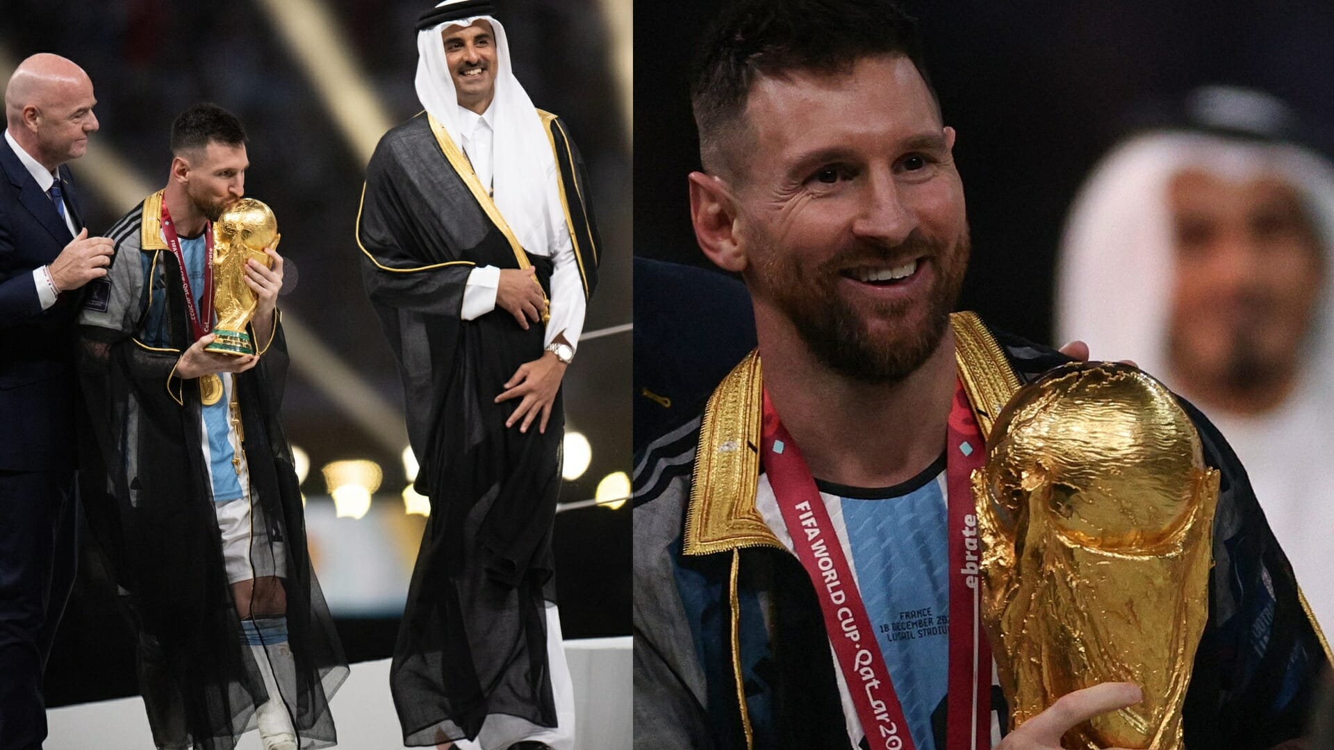 The Emir of Qatar dressing Messi in the Arab Bisht raises the racism and anger of the German press