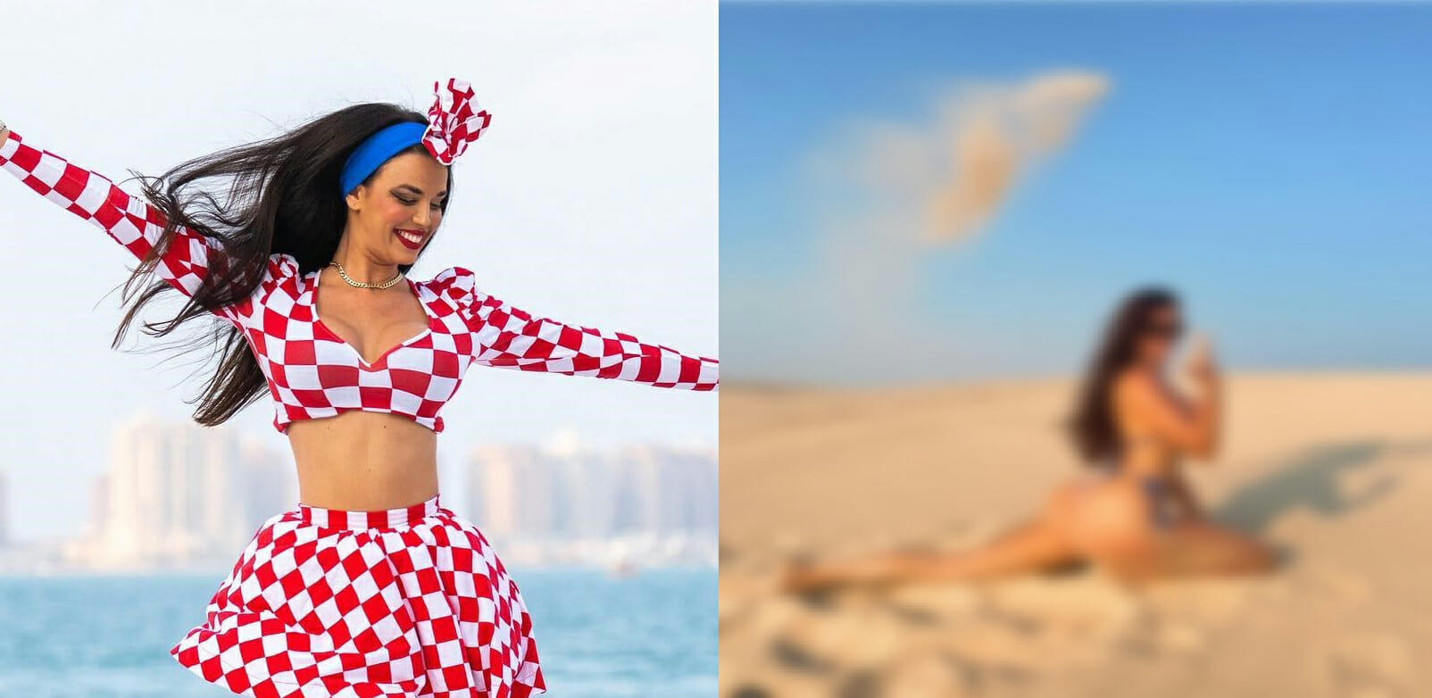 ملكة جمال كرواتيا في صحراء قطر watanserb.com