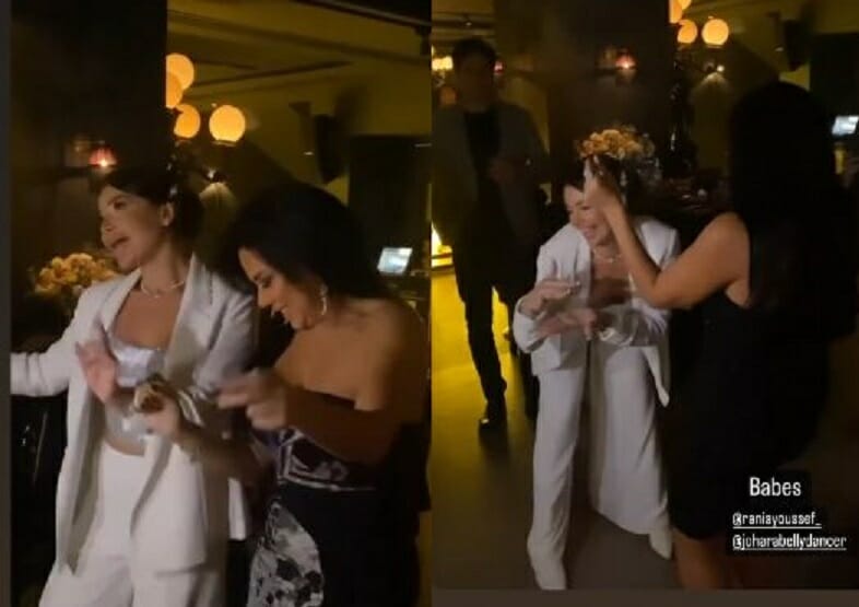 رانيا يوسف ترقص مع جوهرة في عيد ميلاد الأخيرة (فيديو) watanserb.com