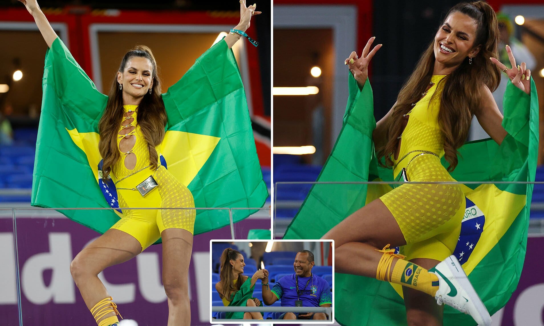 على خطى إيفانا نول.. عارضة أزياء برازيلية تثير ضجة بملابسها المثيرة في مدرجات كأس العالم watanserb.com