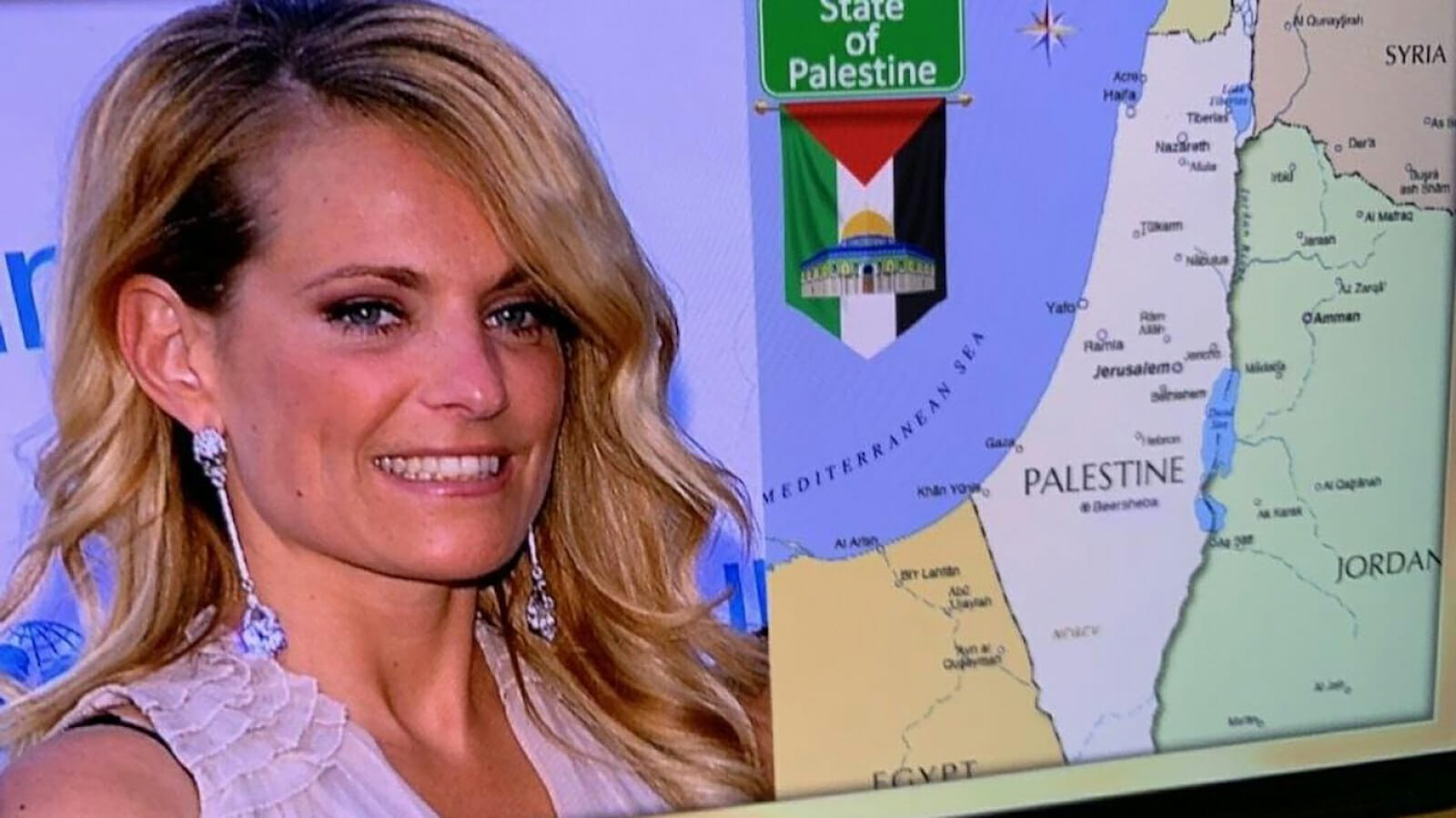 خريطة فلسطين على قناة سويدية watanserb.com