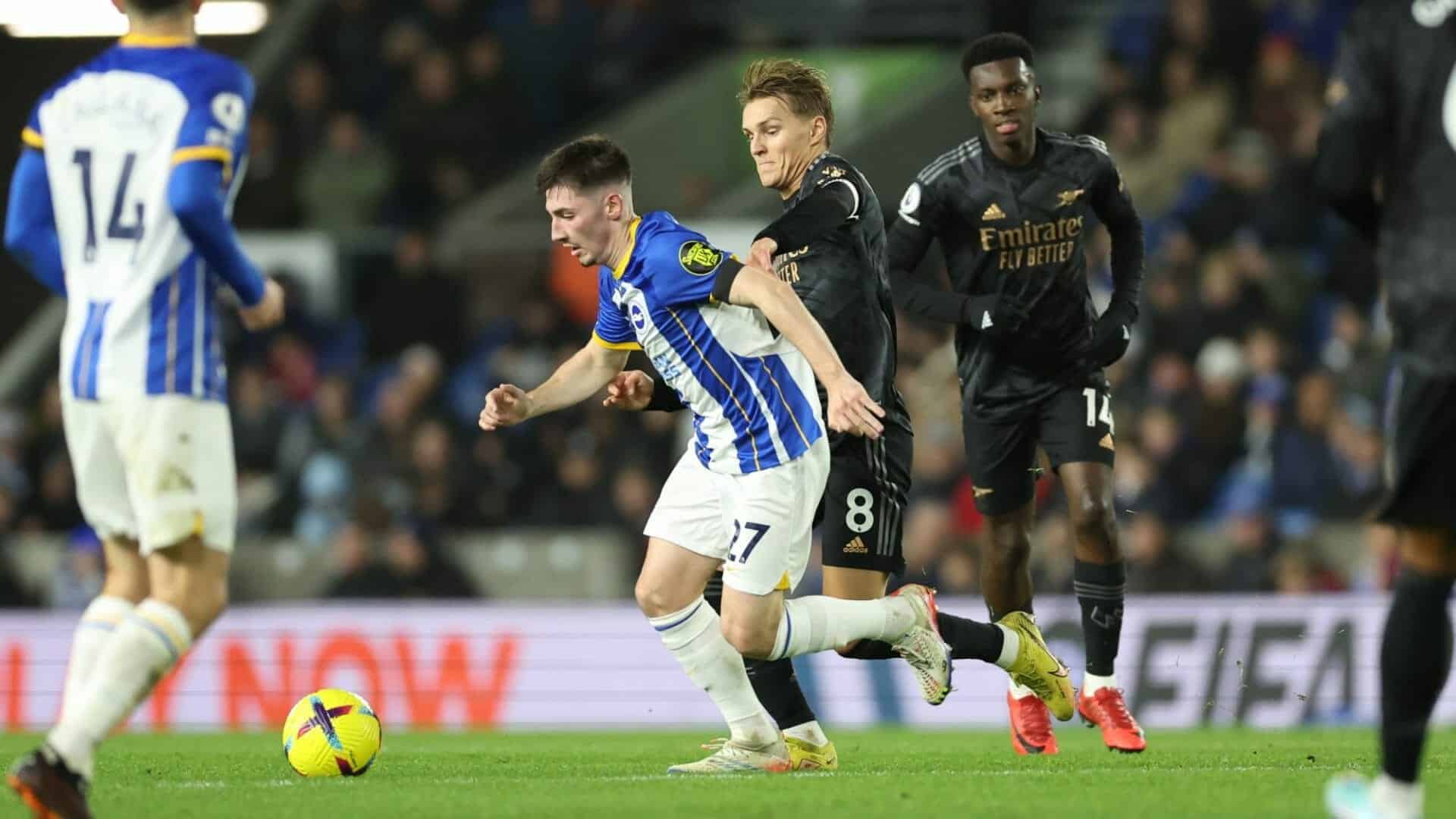 مباراة أرسنال وبرايتون في الدوري الإنجليزي