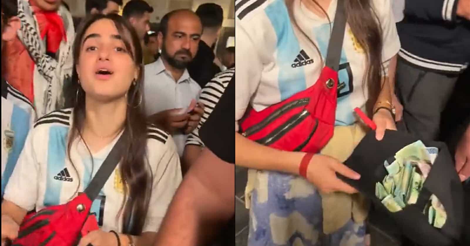 مشجعة أرجنتينية تتسول في قطر watanserb.com