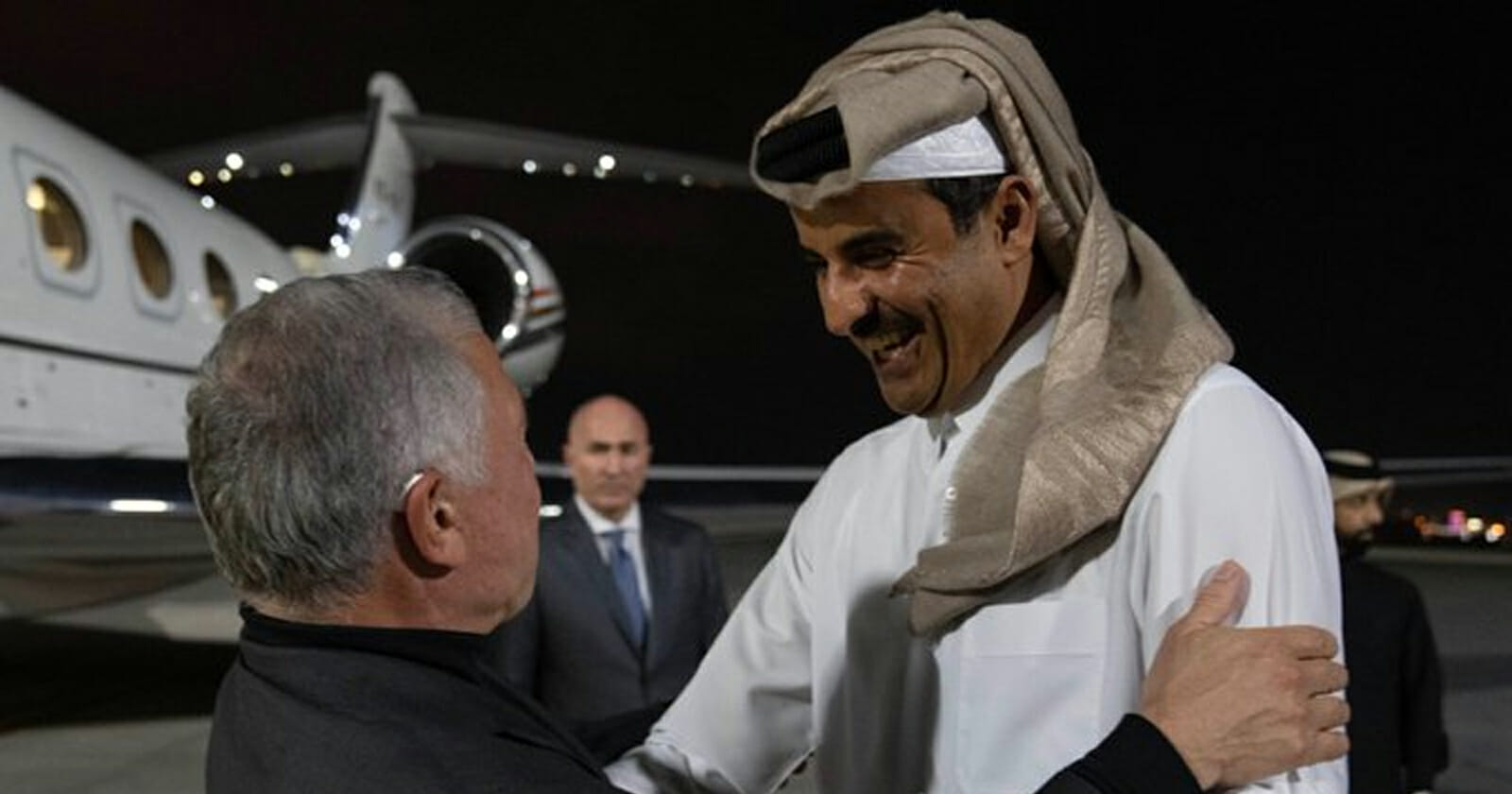 استقبل أمير قطر ملك الأردن watanserb.com