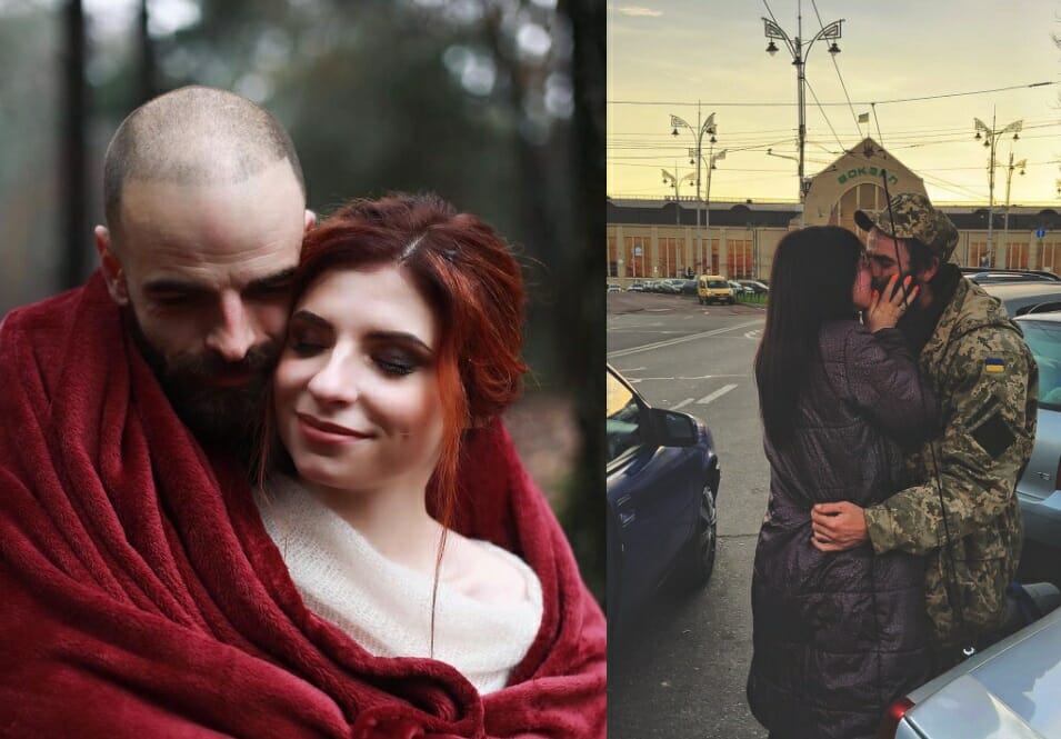 لقاء جندي أوكراني بزوجته الحامل بعد 30 أسبوعًا من الغياب watanserb.com