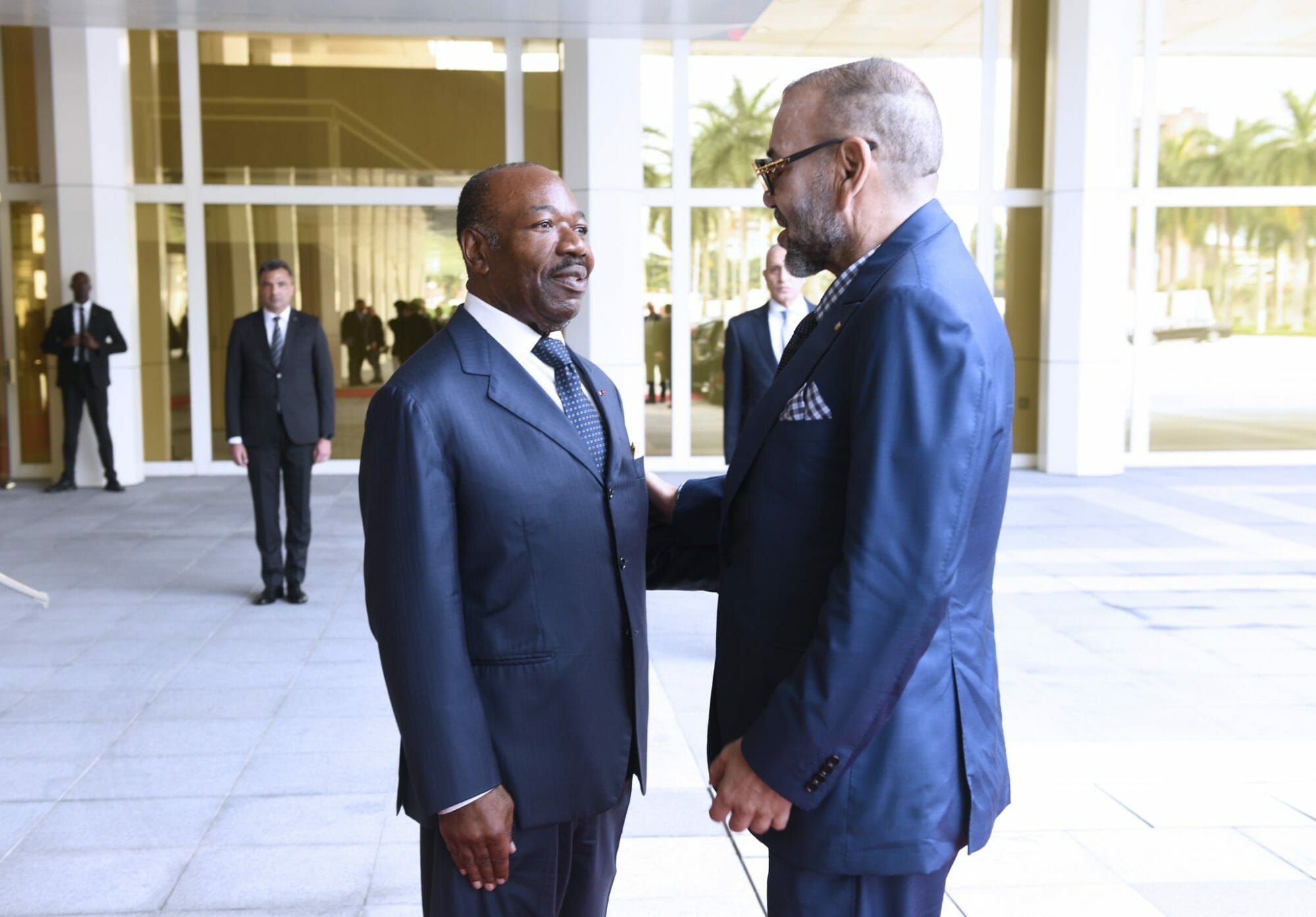 لقاء بين ملك المغرب محمد السادس و الرئيس الغابوني