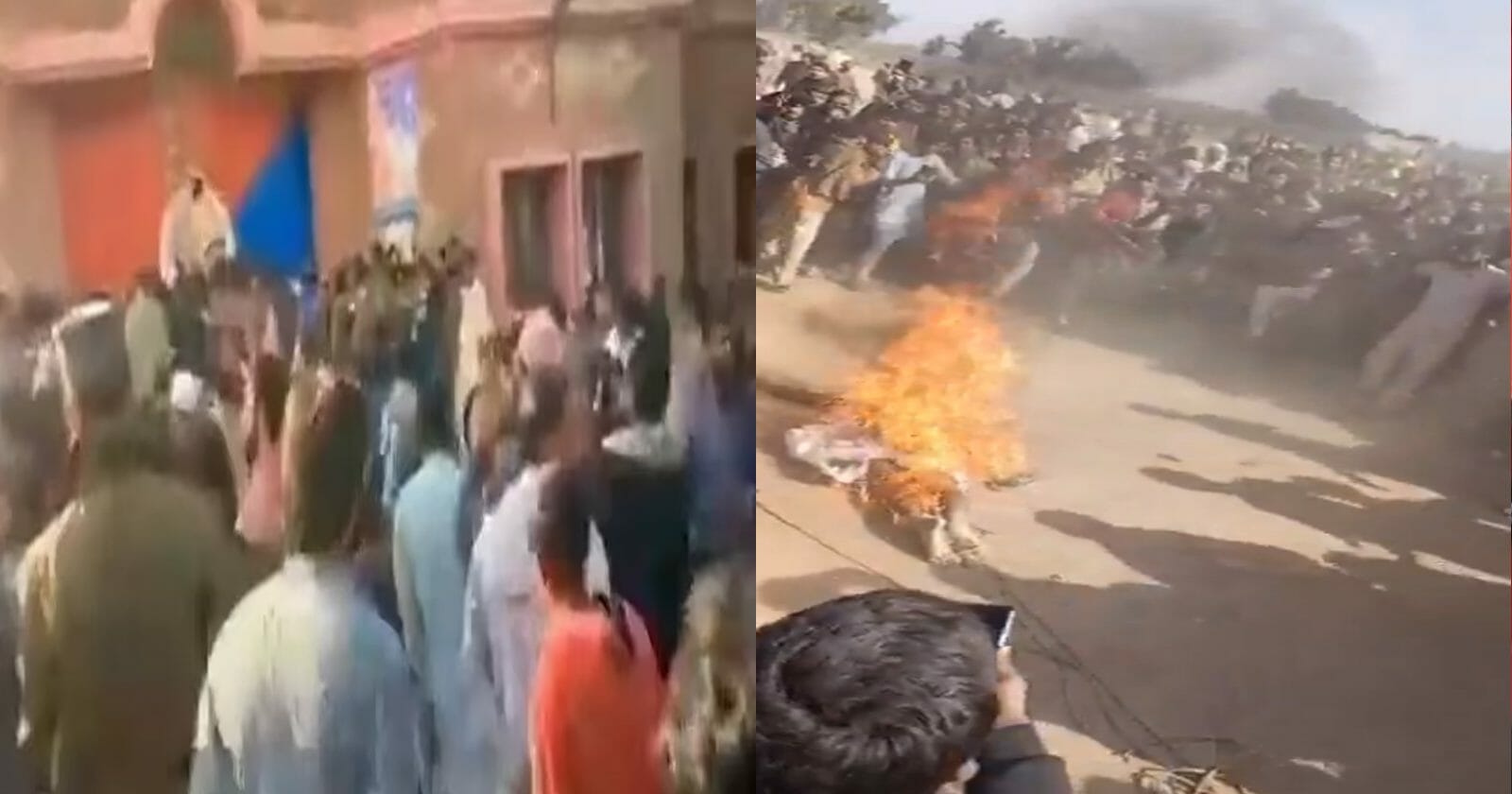 هجوم على مركز شرطة في باكستان وحرق جثمان رجل قام بتدنيس القران watanserb.com