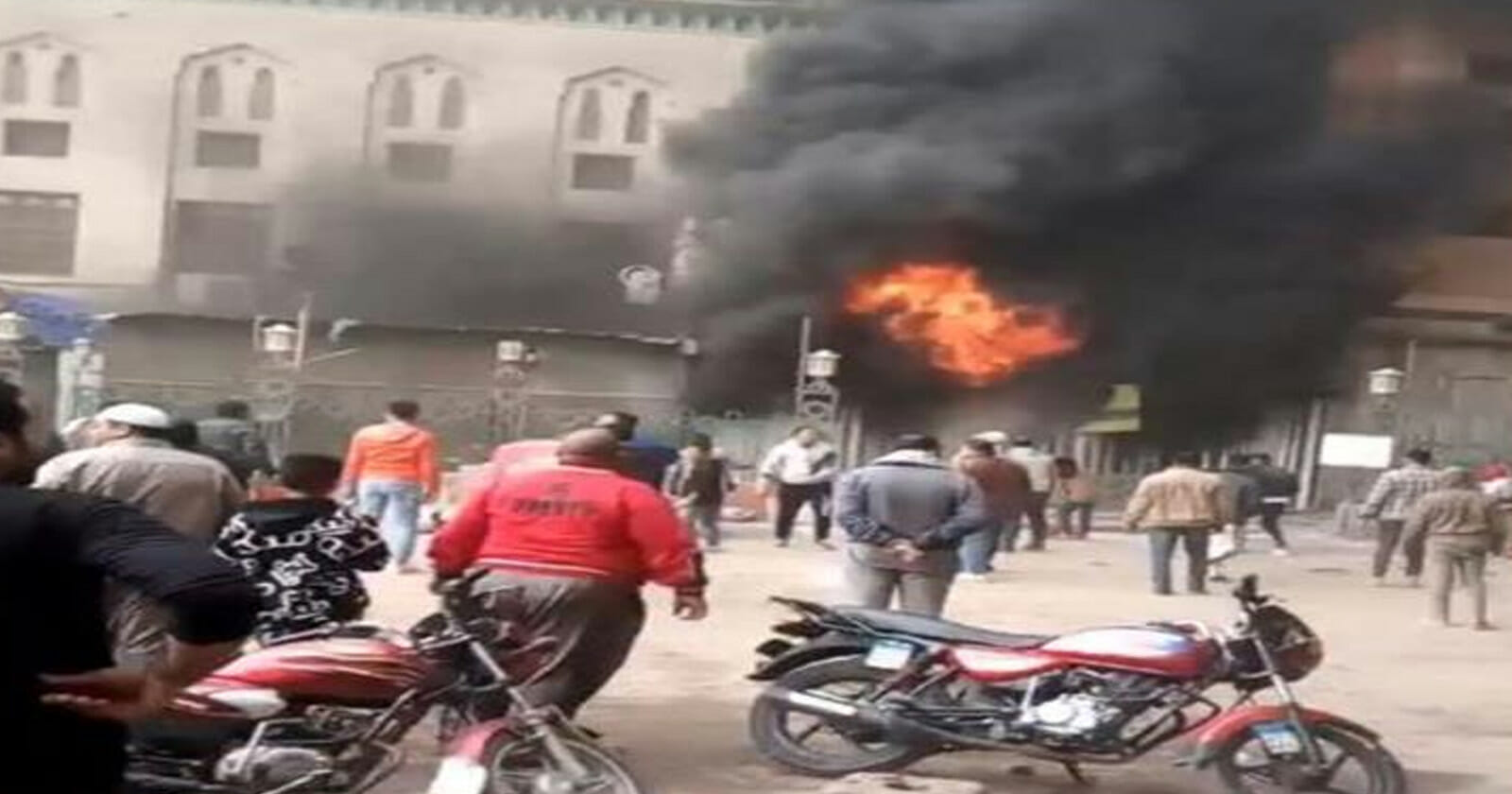 حريق هائل في مستشفى النور المحمدي watanserb.com