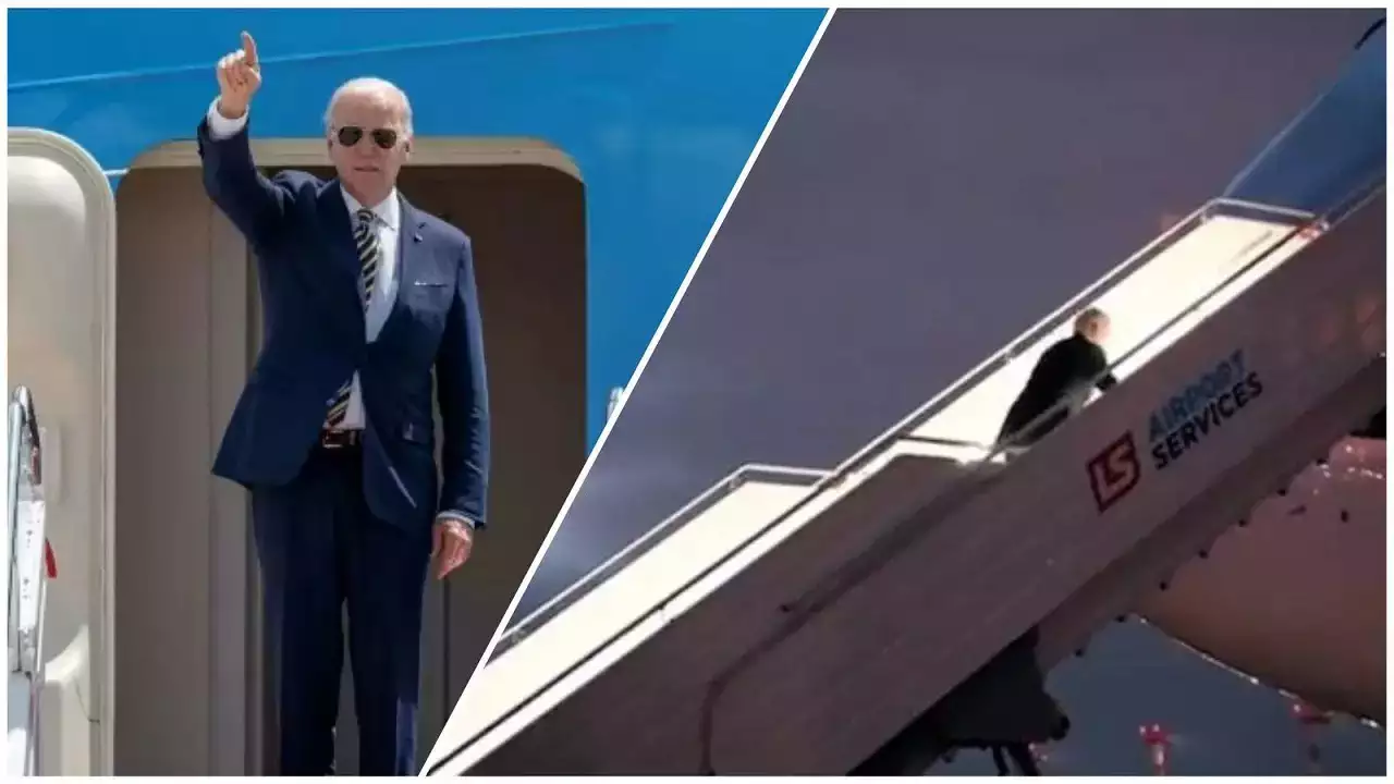 بالفيديو...الرئيس الأمريكي جو بايدن يتعثّر مرة أخرى أثناء صعوده الطائرة watanserb.com