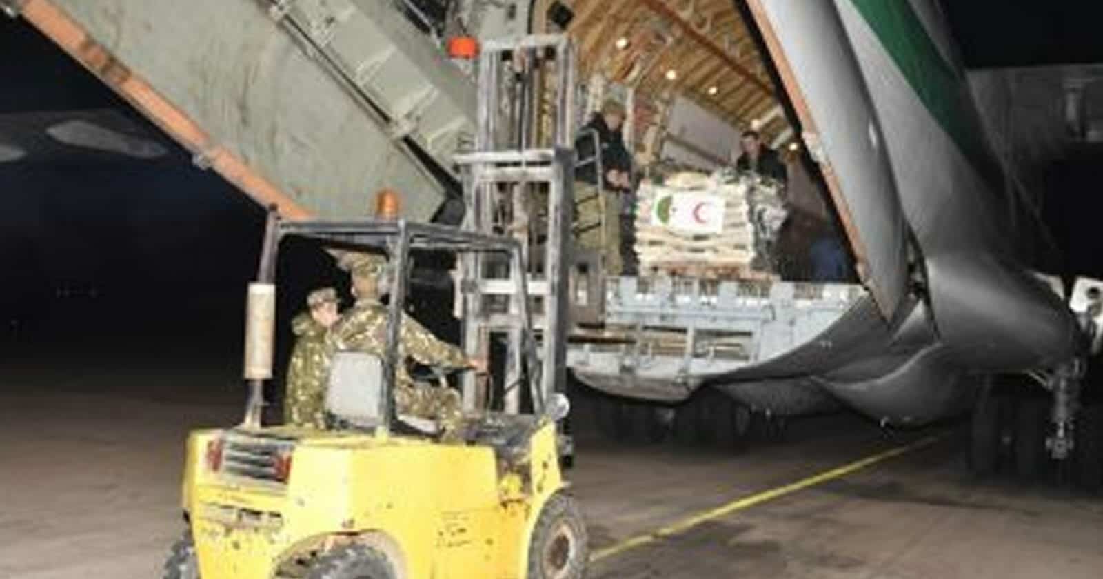 المساعدات الجزائرية لسوريا watanserb.com