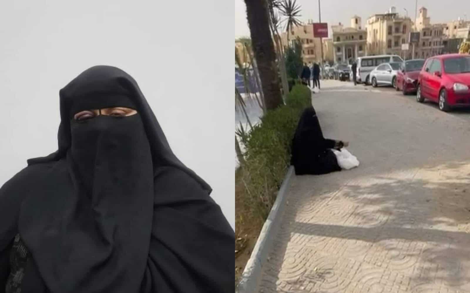 سقوط متسولة مصرية watanserb.com