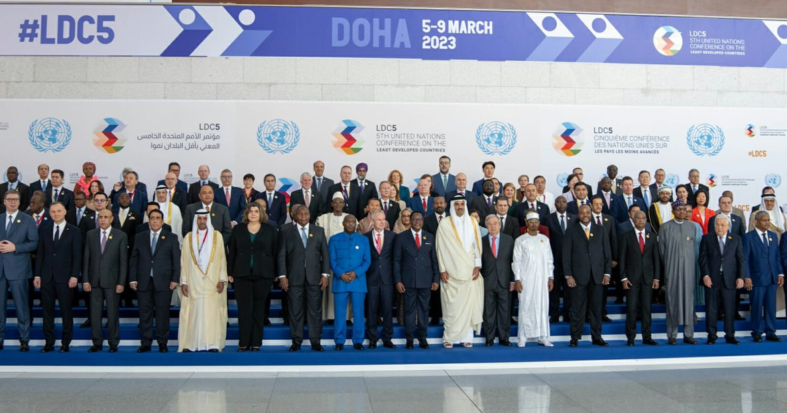 سمو الأمير المفدى يفتتح مؤتمر الأمم المتحدة الخامس المعني بأقل البلدان نموا في الدوحة watanserb.com
