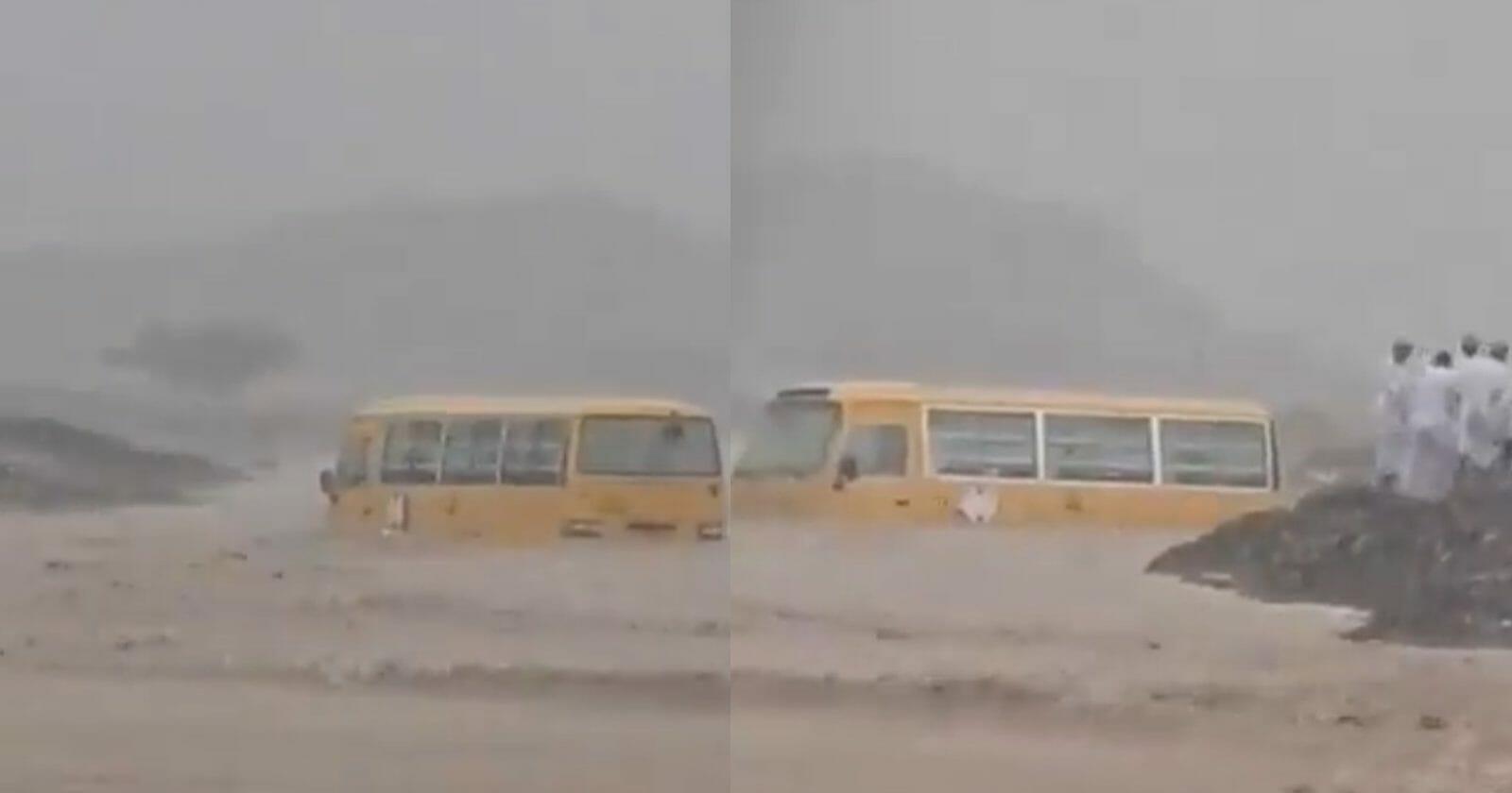 حافلة مدرسية جرفها السيل في سلطنة عمان watanserb.com