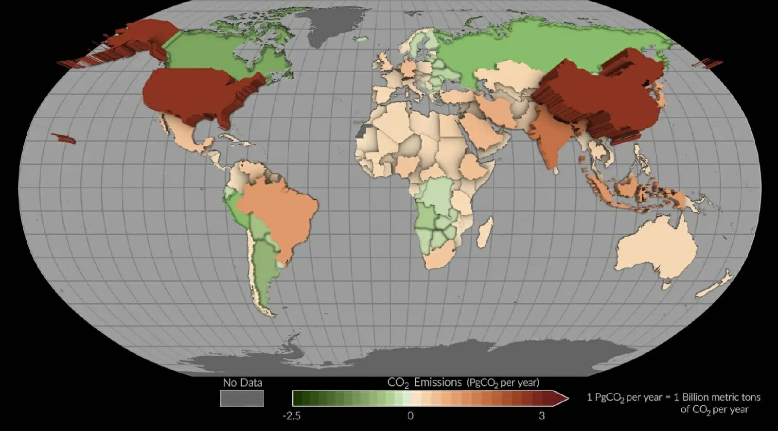 متوسط ​​عمليات امتصاص ثاني أكسيد الكربون من 2015 إلى 2020.