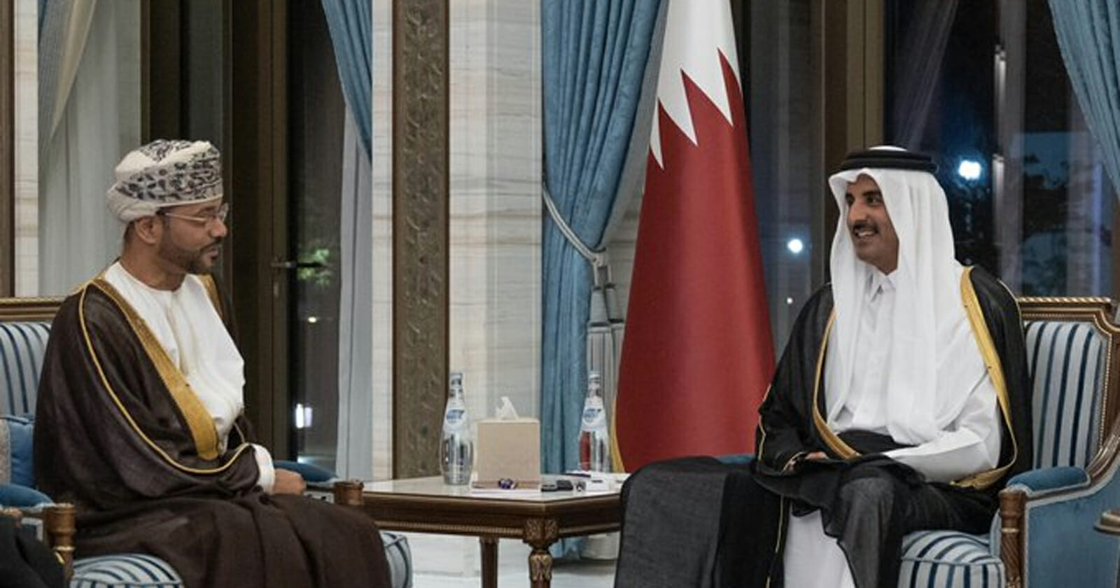 أمير قطر مع بدر البوسعيدي watanserb.com