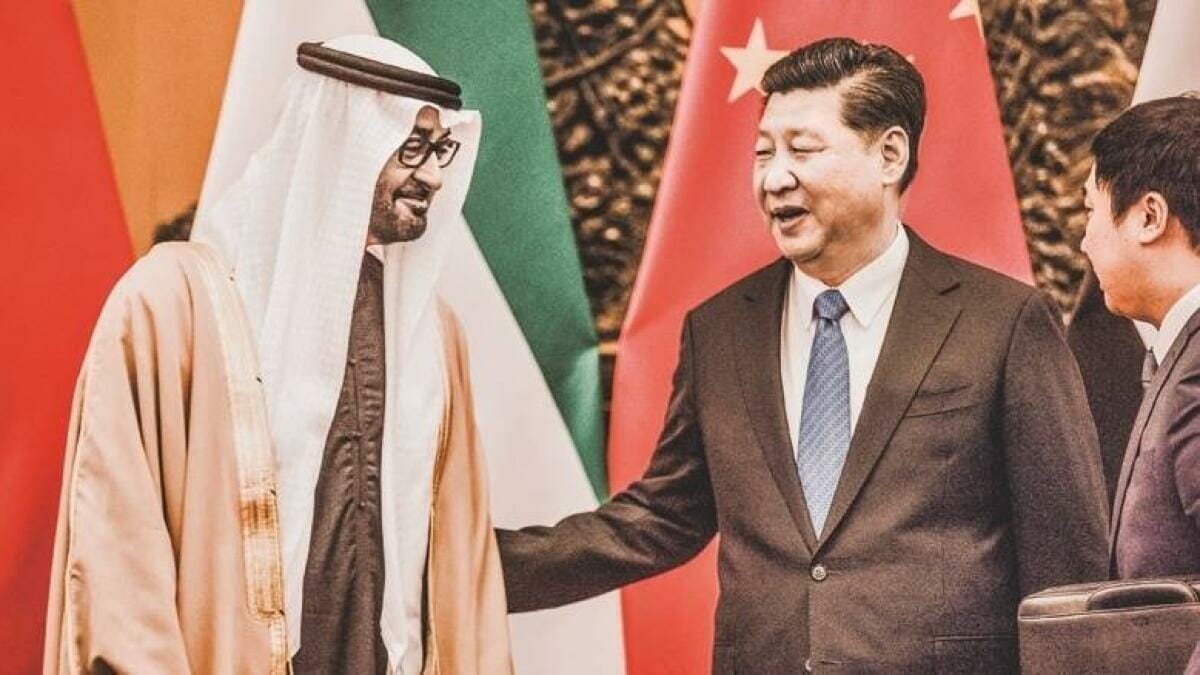 محمد بن زايد ورئيس الصين