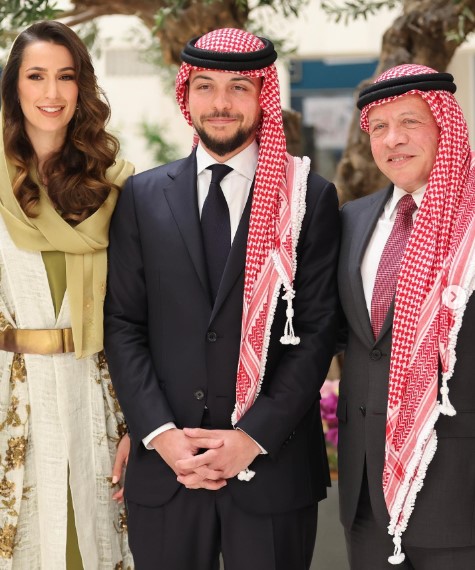 الأمير الحسين ورجوة آل سيف وعبدالله الثاني