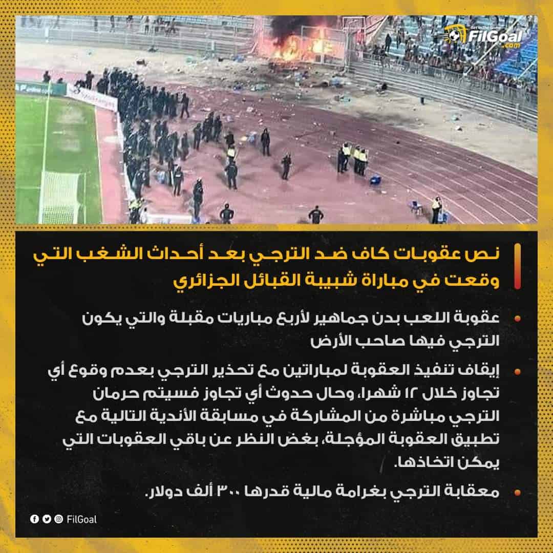 عقوبة الترجي التونسي