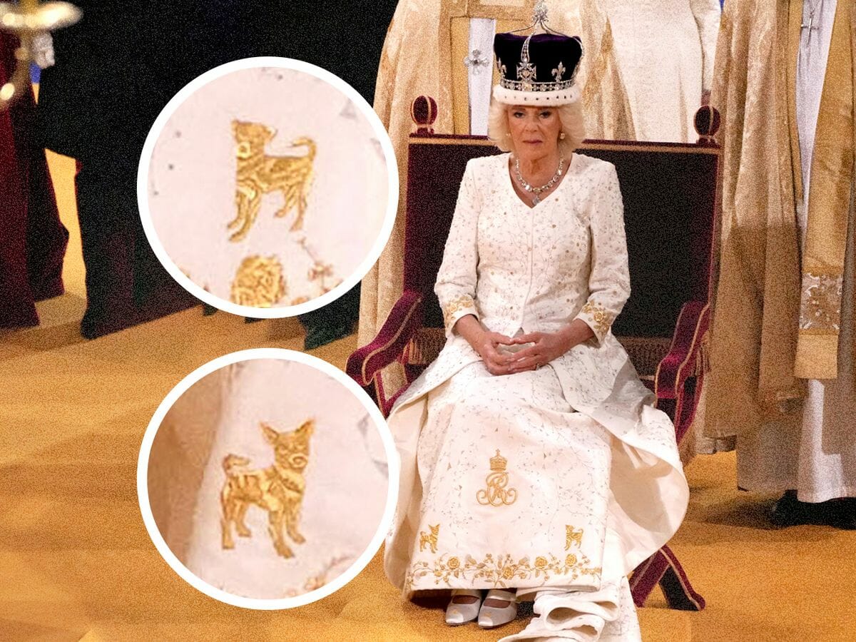 فستان الملكة كاميلا في تتويج الملك تشارلز الثالث watanserb.com