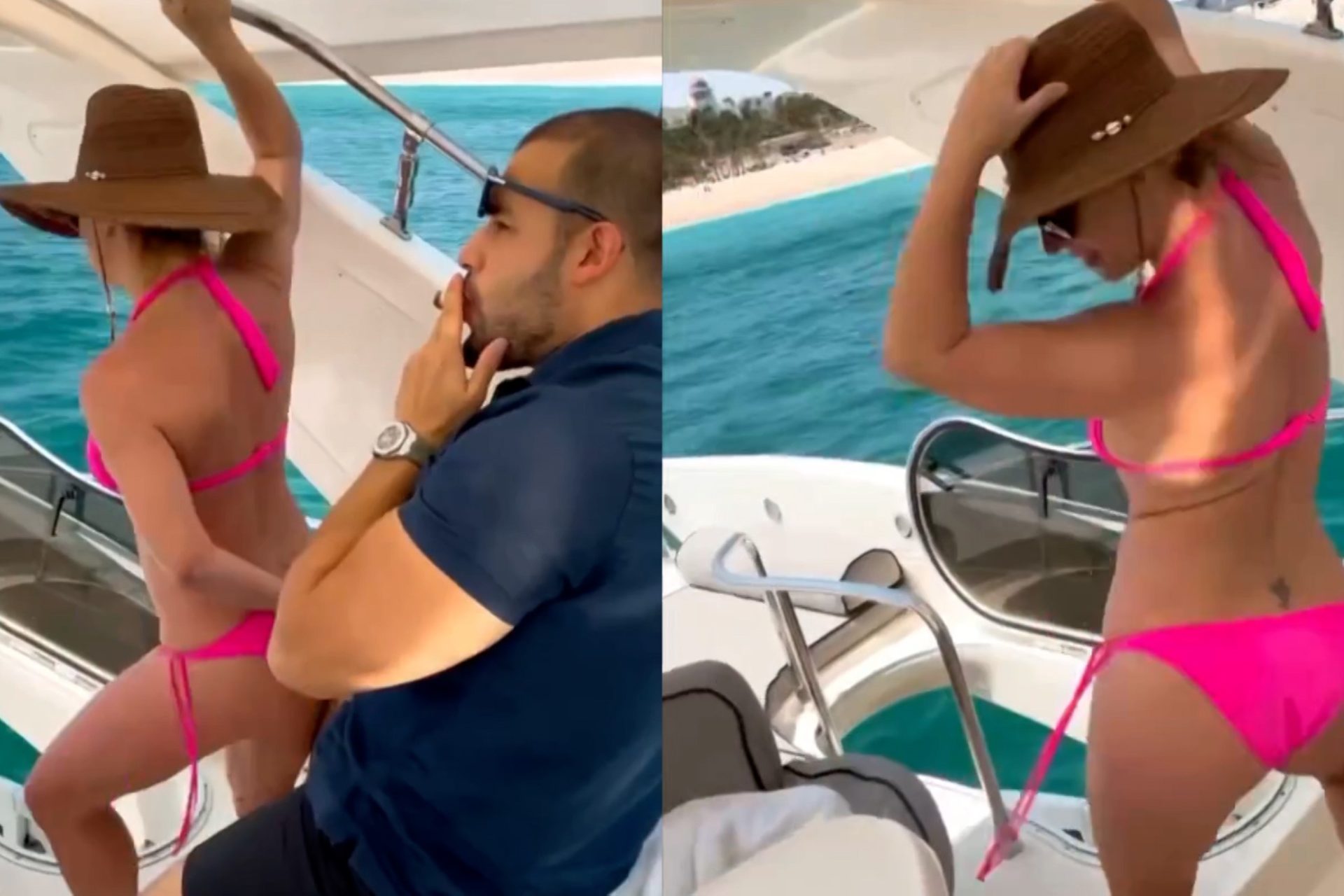 بريتني سبيرز ترقص على القارب ببكيني وردي.. وشكوك حول صحتها العقلية (فيديو)