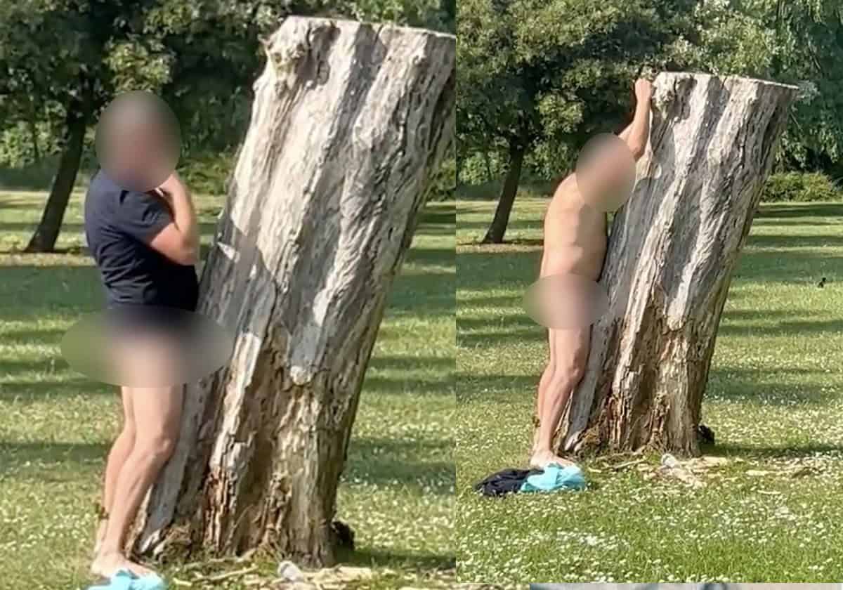 القبض على رجل يمارس الجنس مع شجرة! (شاهد)