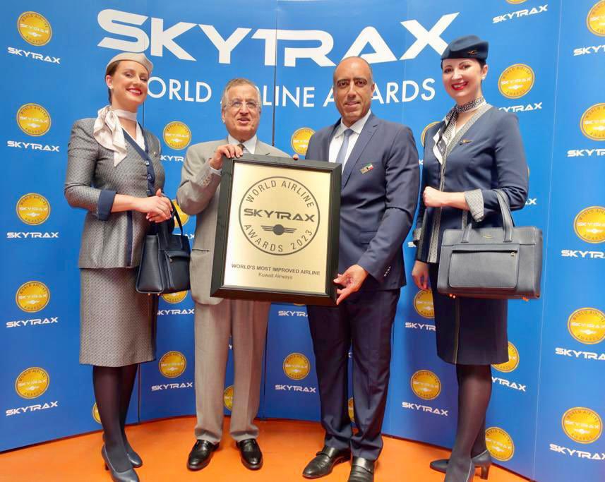الخطوط الجوية الكويتية تحصل على جائزة الطيران الأكثر تطوراً في العالم وفق اختيار منظمة سكاي تراكس 