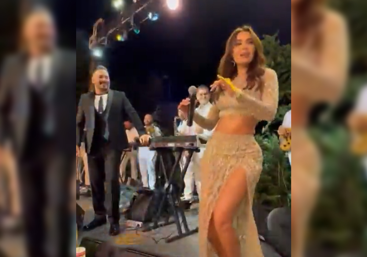 رقص مثير لسيرين عبد النور بحفل زفاف غنى غندور في لبنان