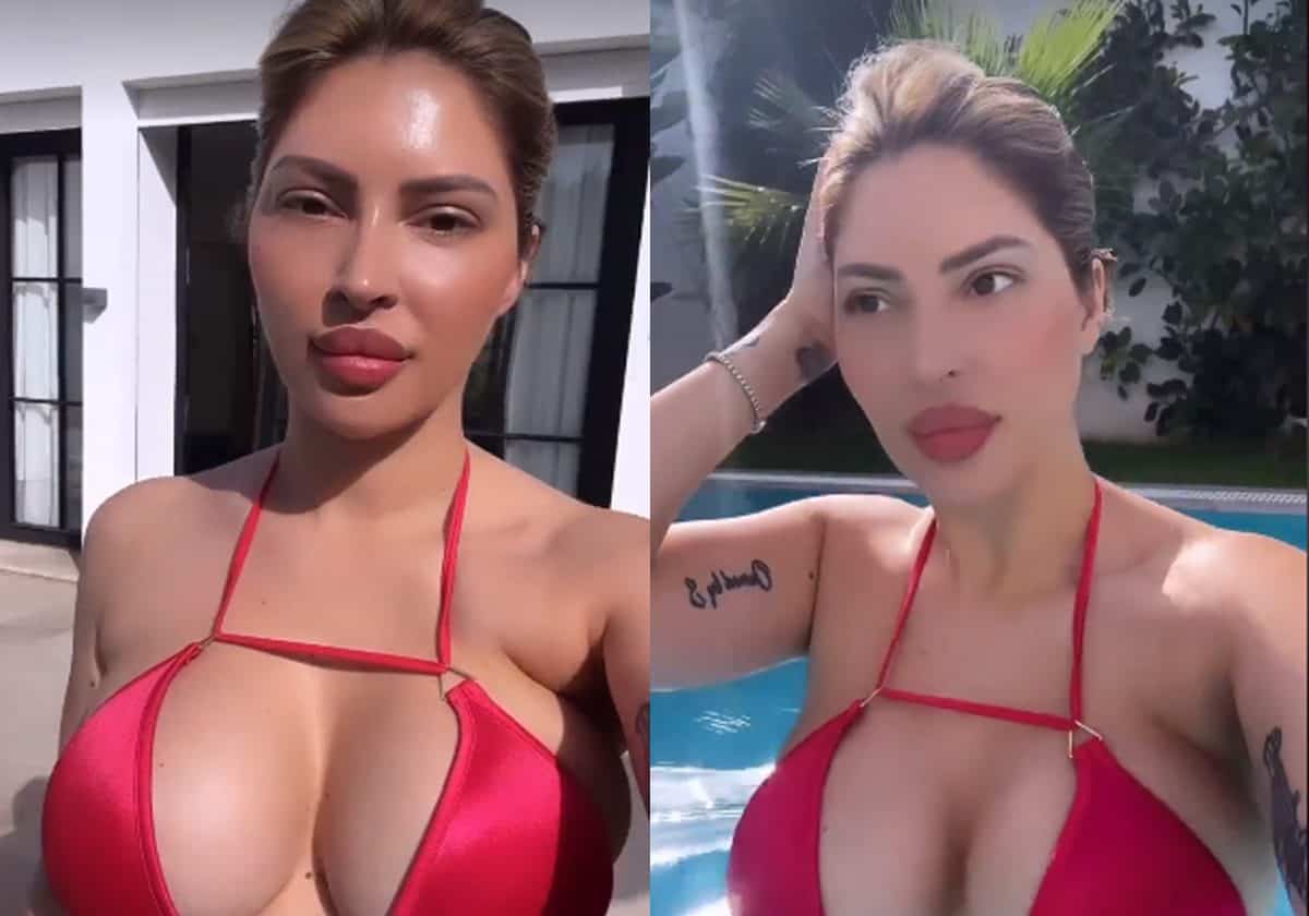 مريم الدباغ تشعل نار متابعيها بـ بيكيني أحمر ناري فاضح كشف المستور