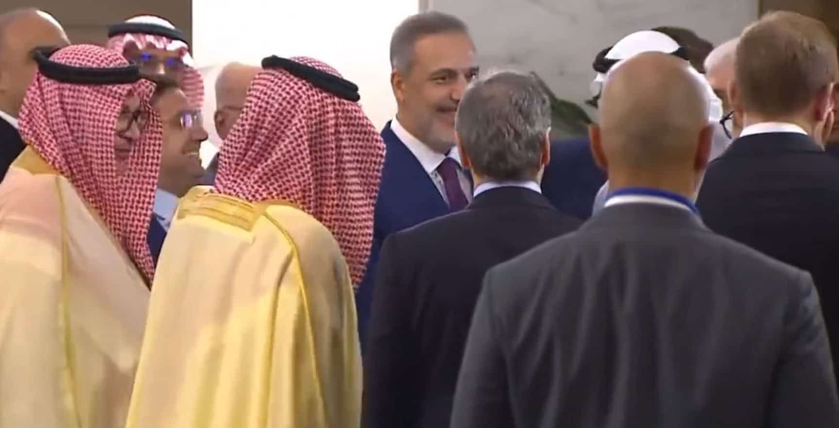 مصافحة وزير الداخلية السعودي ومحمد بن زايد