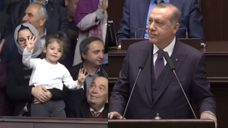موقف طريف للرئيس التركي مع طفلة