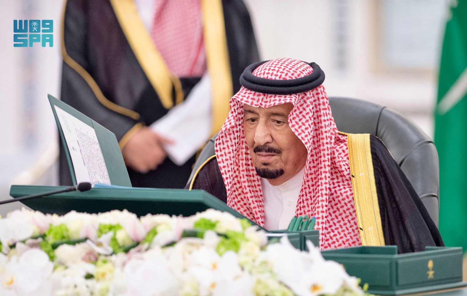 صورة نشرتها وكالة الأنباء السعودي للملك سلمان وقالت إنها في جلسة مجلس الوزراء بتاريخ 11 من يوليو الجاري