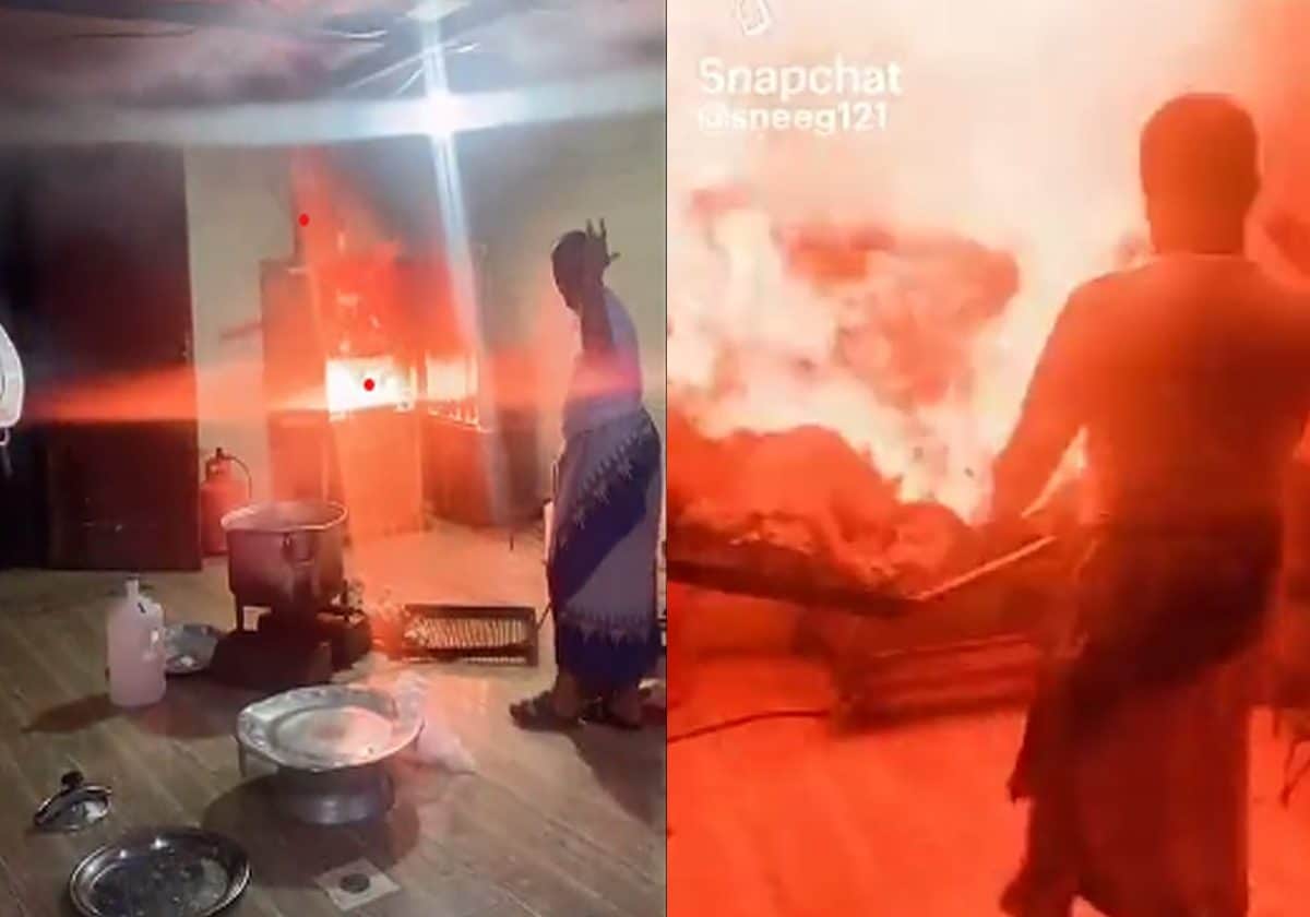 فيديو مرعب لـ"فرن مندي" تحوَّل لكتلة لهب ونجاة يمني بأعجوبة