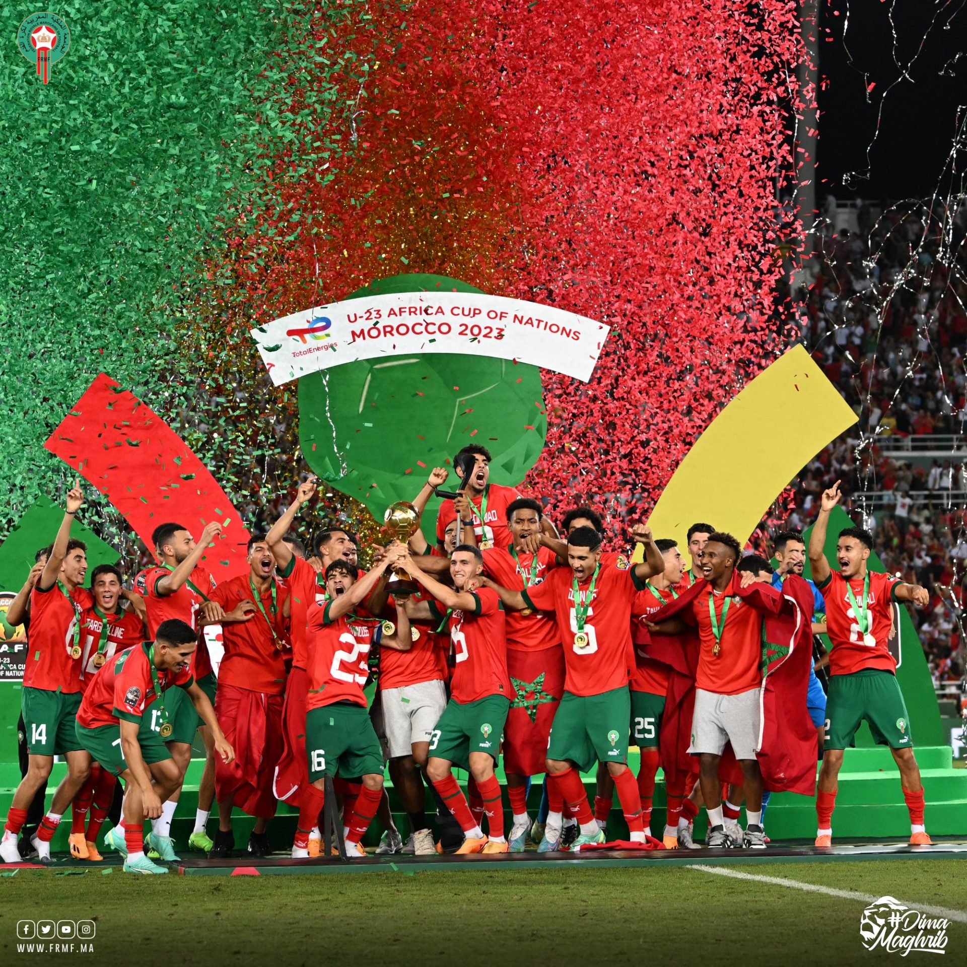 تتويج المنتخب المغربي بطلاً لكأس أمم أفريقيا