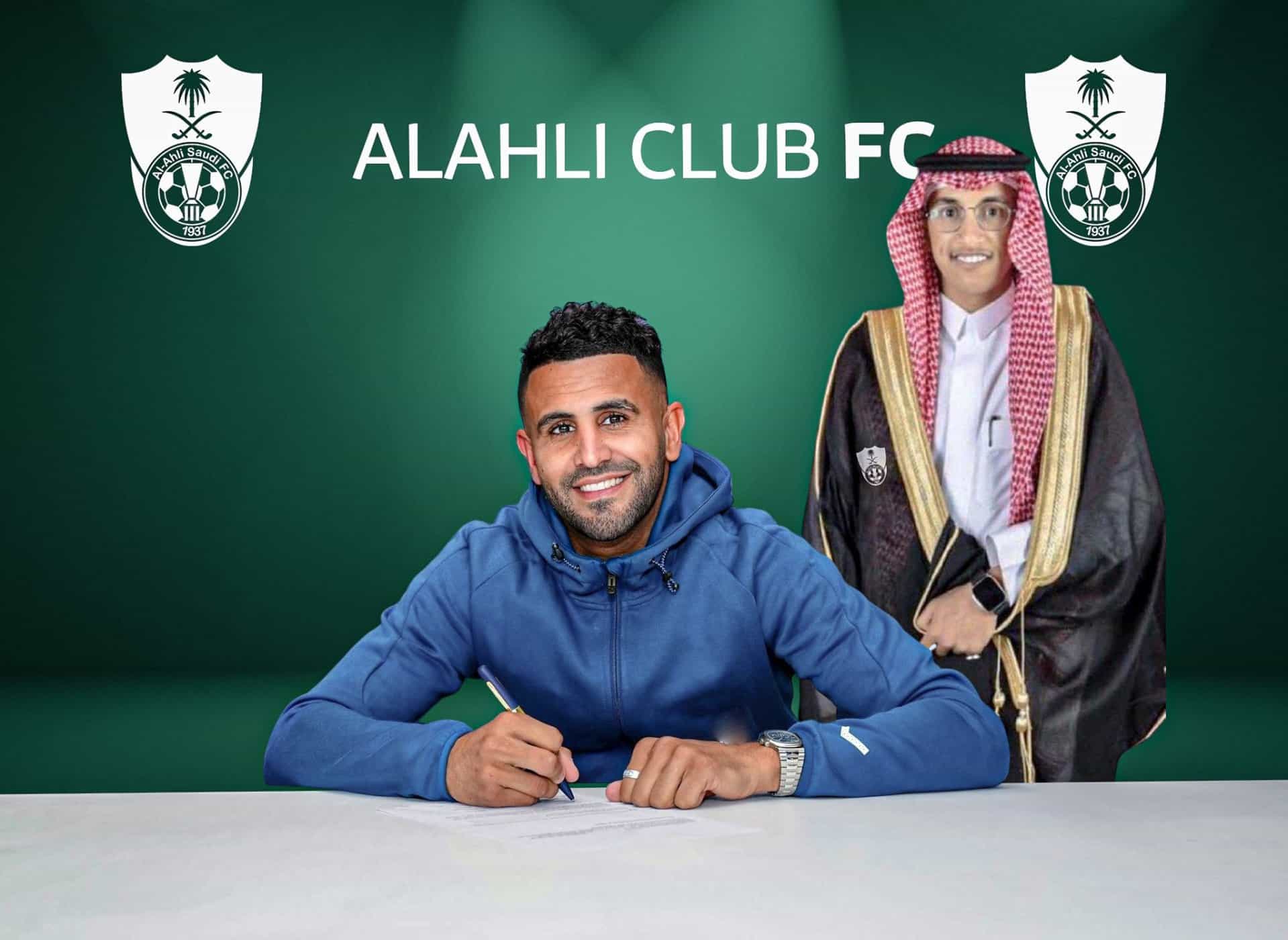 توقيع رياض محرز مع أهلي جدة السعودي