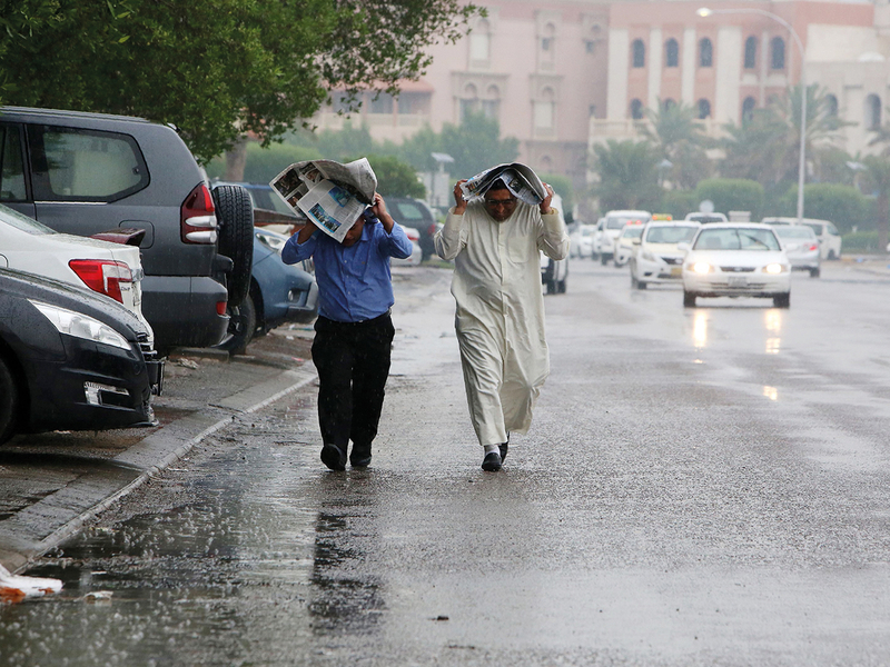 تناقص كميات الأمطار السنوية في الكويت  